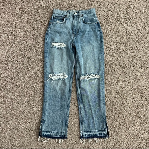 Free People We The People Jeans Womens 24 High Waist Straight Leg - Picture 1 of 11